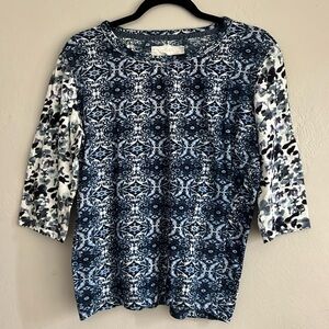 Cino Boho 3/4 Sleeve Tee Shirt Large